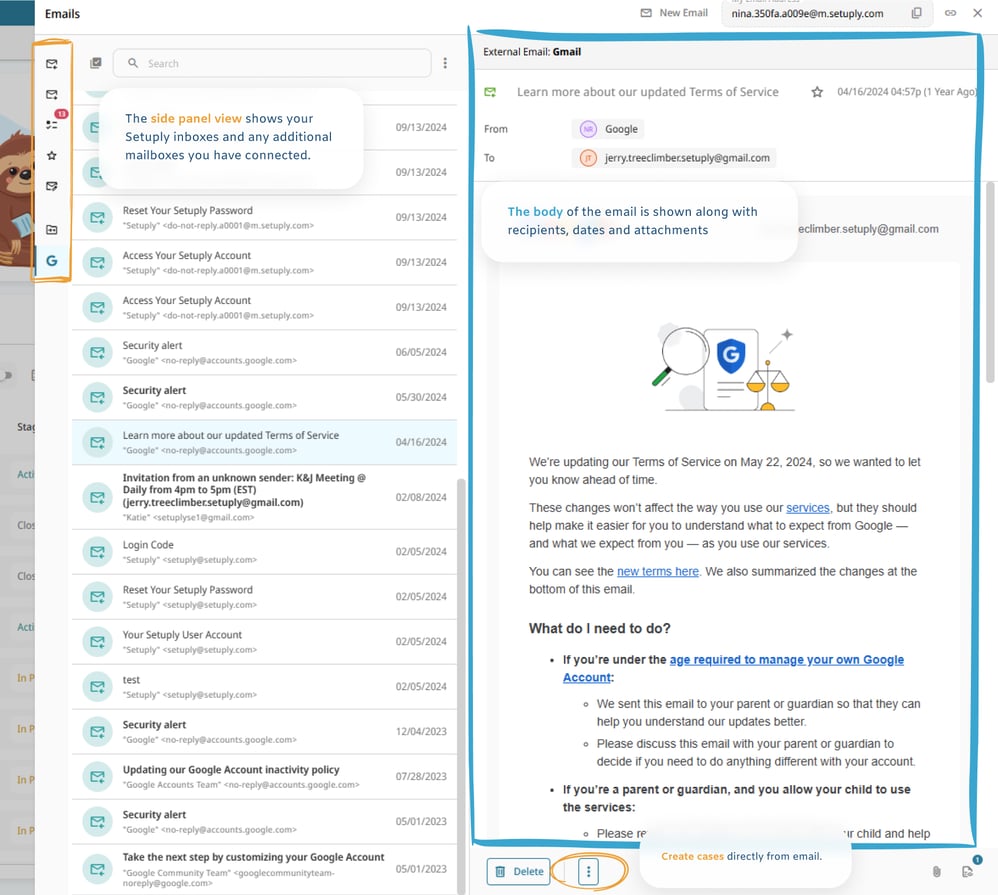 Email Connected Account — Google Suite 2