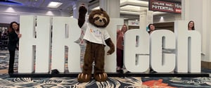 Jerry the Sloth and the Setuply team at HR Tech 2023