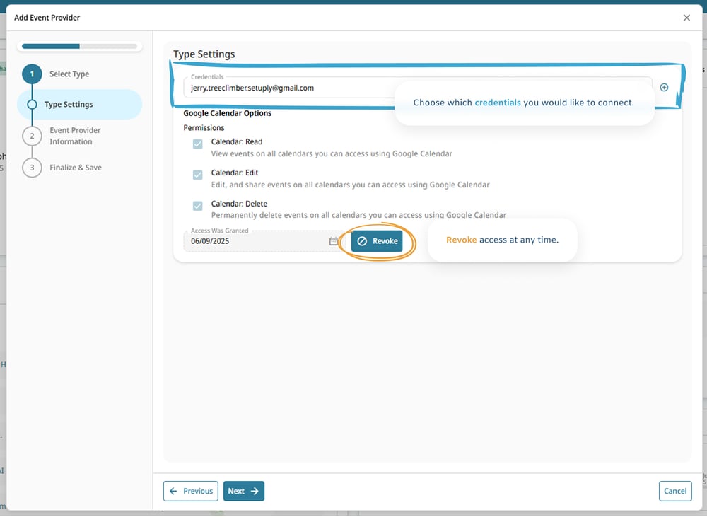Linking Calendar Step 2 — Google Suite 2