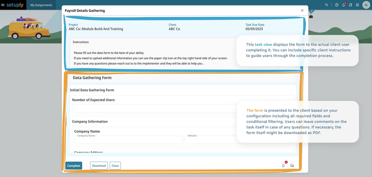 Payroll Details Gathering — Forms